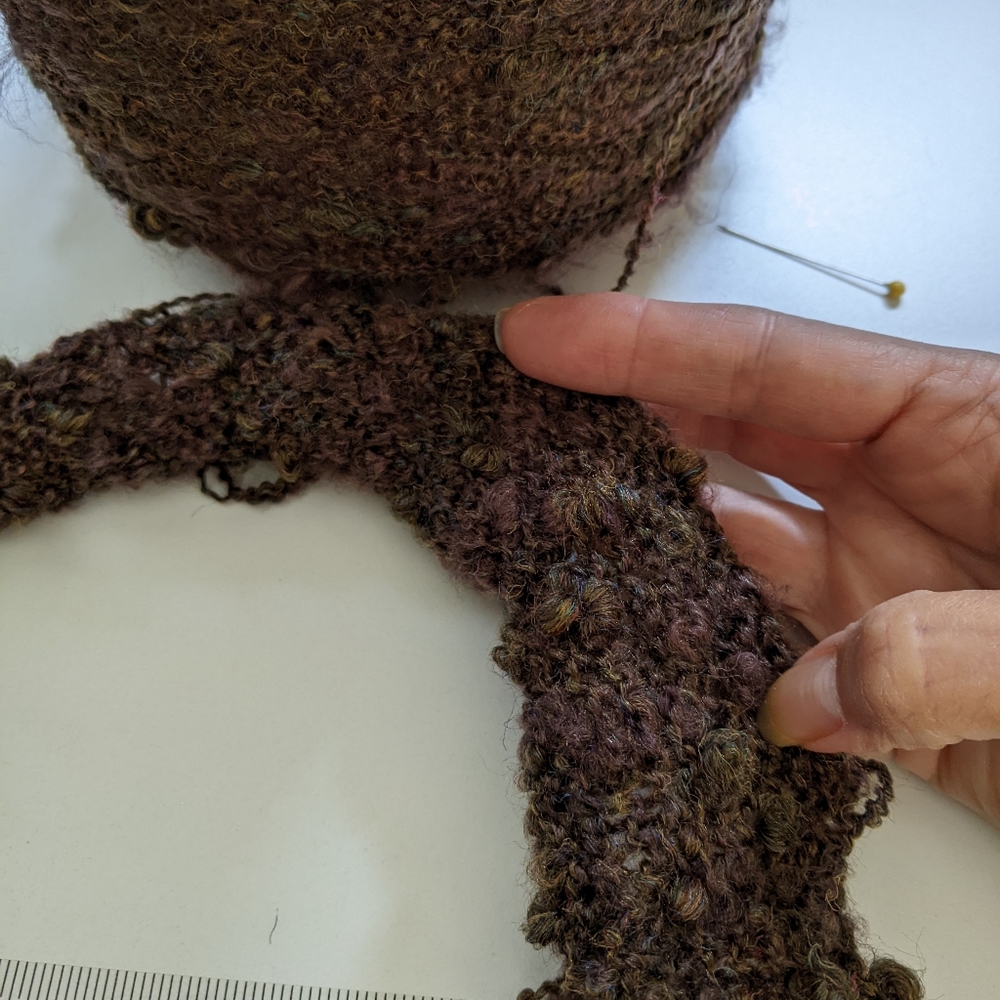 Soft French Boucle Brown cone yarn, mixture of fibers, Made in France - Picture 13 of 13